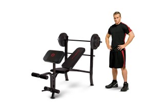 Banco de musculación Marcy MKB-2081 + Juego de Barra y Discos - 45kg