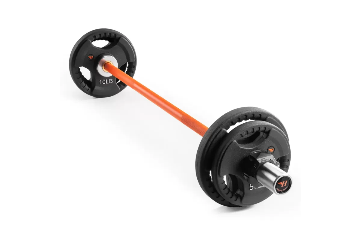 Juego de barra olímpicas corta de 47” con discos de pesas Bionic Body BBOB-7645