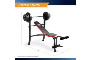Banco Standard de Musculación con 100lbs de Carga Marcy PM-2084