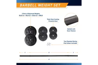 Banco Standard de Musculación con 100lbs de Carga Marcy PM-2084